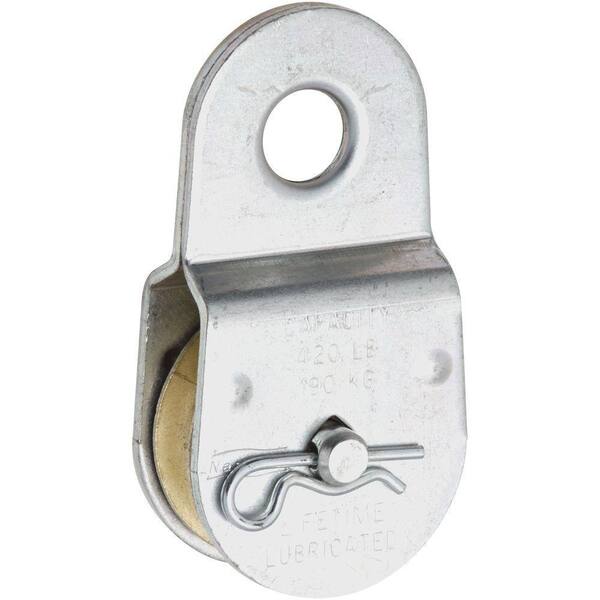 National Hardware 1-1/2 in. Zinc-Plated fixed Single Pulley