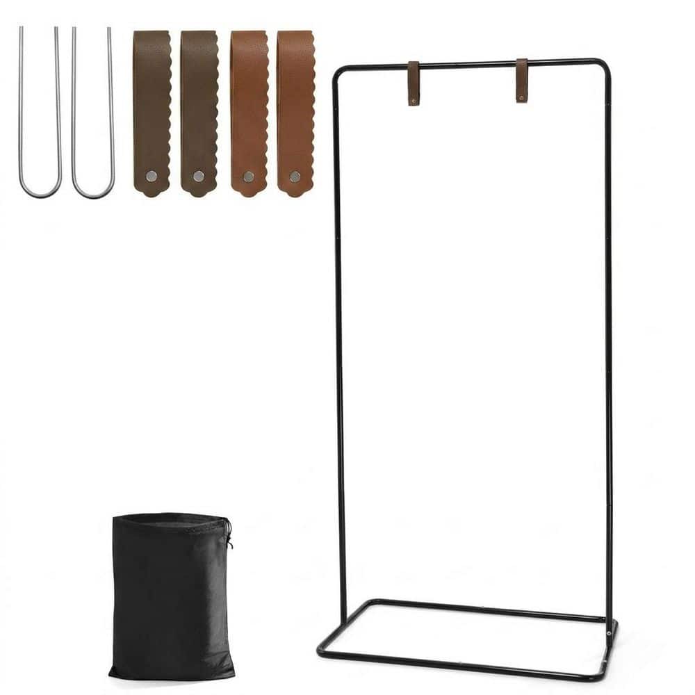 "68.9""/ 53.15""/37.4"" Steel Modern Easel Stand Trellis with Dual Ground Stakes, Leather Straps, for Outdoor Welcome Signs" price history on PriceWatchPro