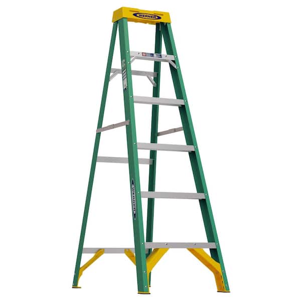 6 ft. Fiberglass Step Ladder (10 ft. Reach Height) with 225 lb. Load Capacity Type II Duty Rating