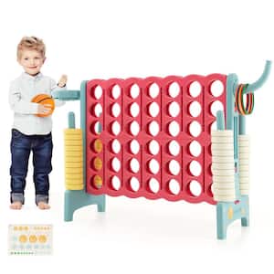 Jumbo 4-to-Score 4 in. A Row Giant Game Set with Stickers for Kids Adults Family Fun