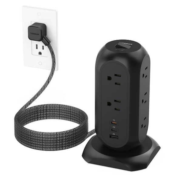 11-Outlet Power Strip 1500J Surge Protector with 3 USB Ports