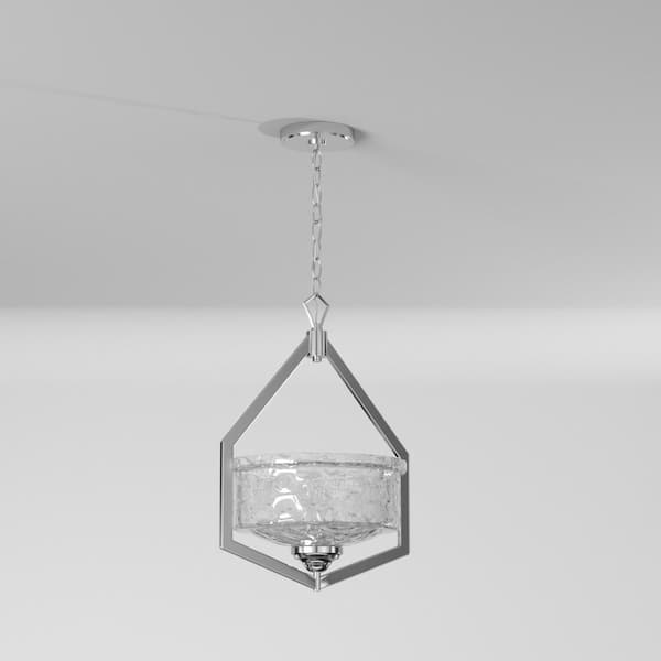 Designers Fountain Drake 60-Watt 1-Light Polished Nickel Pendant