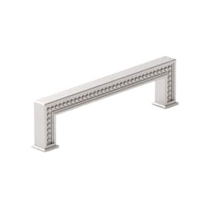 Torcello Collection 5 1/16 in. (128 mm) Beaded Brushed Nickel Transitional Rectangular Cabinet Bar Pull