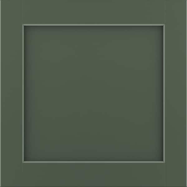 American Woodmark Leesburg 11 9/16-in. W x 3/4-in. D x 11 1/2-in. H in Painted Sage Cabinet Door Sample