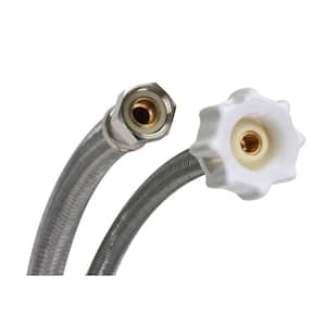 3/8 in. Compression x 7/8 in. Ballcock x 12 in. L Click Seal Braided Stainless Steel Toilet Connector