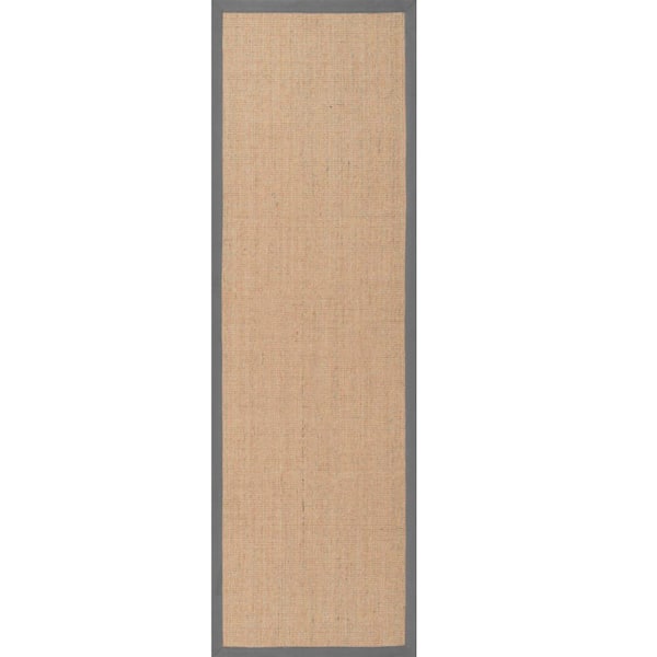 nuLOOM Orsay Casual Sisal Light Gray 2 ft. 6 in. x 10 ft. Runner Rug