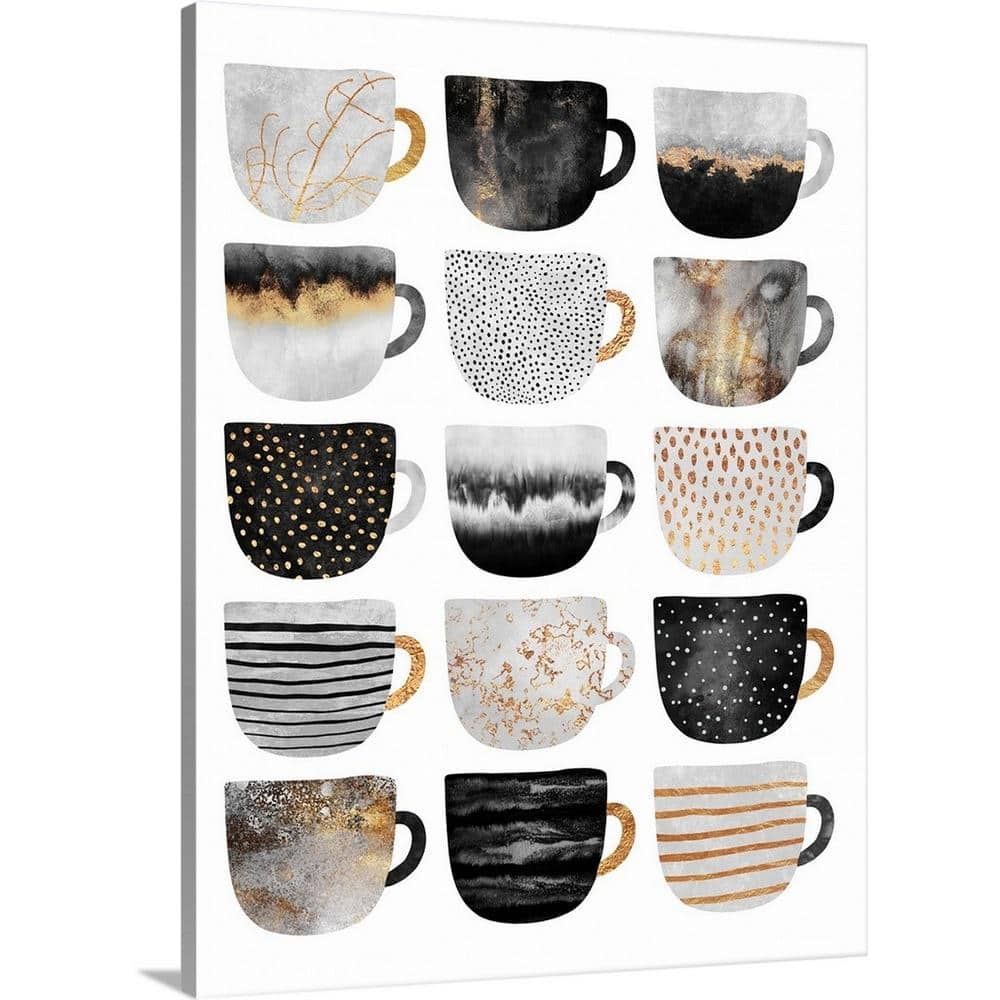 Pretty Coffee Cups 2 | Large Solid-Faced Canvas Wall Art Print | Great Big Canvas