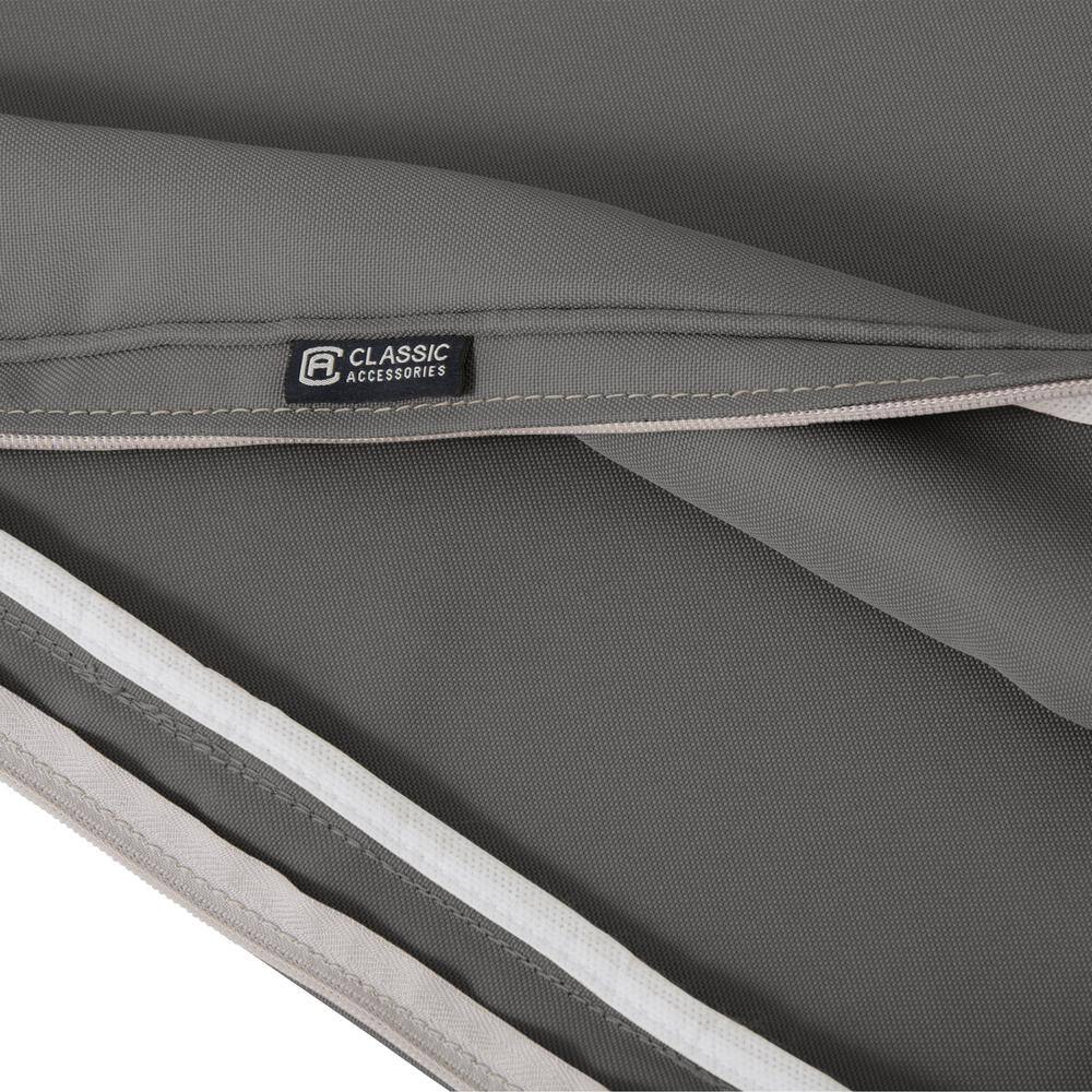 Montlake FadeSafe Light Charcoal Grey Patio Chaise Lounge Cushion Slip Cover, 72"L x 21"W