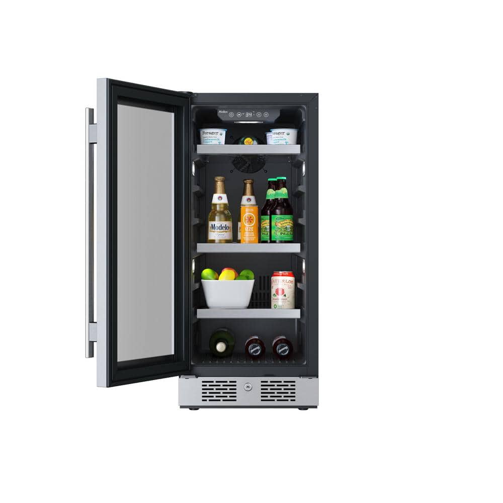 15-Inch Stainless Steel Smart Undercounter Beverage Refrigerator