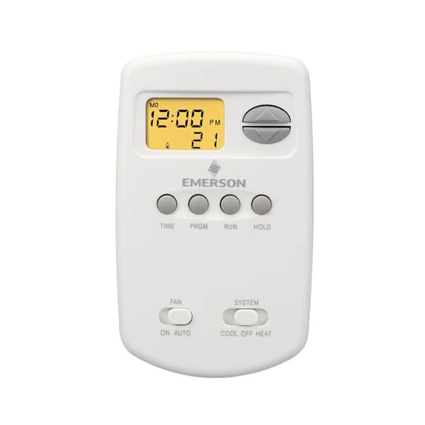 Emerson 70 Series Classic, 5 + 2 Day Programmable, Single Stage (1H/1C) Vertical Thermostat