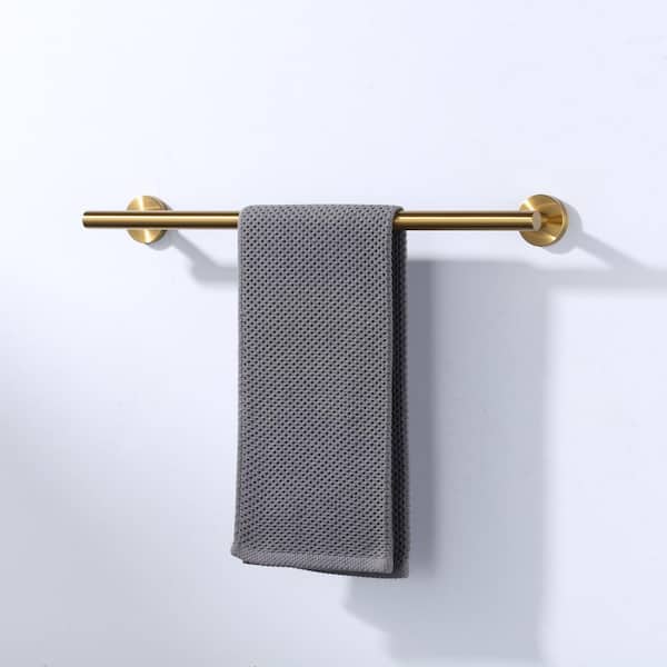 Thicken SUS 304 Stainless Steel 20 in. Wall Mounted Towel Bar Bath Hardware Accessory Single Towel Rod in Gold