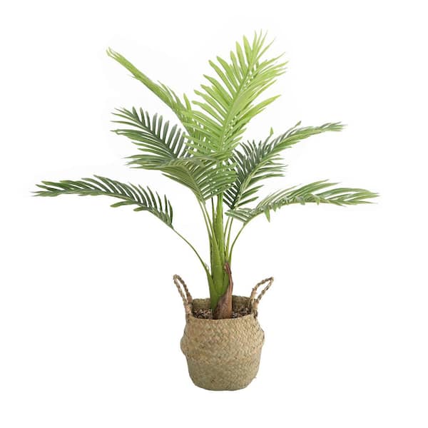 Flora Bunda 34 in. H Artificial Big Palm in Basket