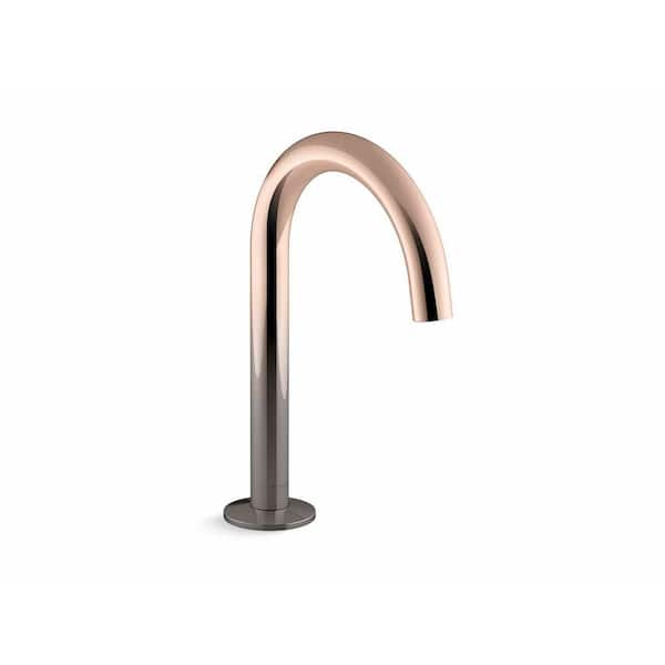 KOHLER Components Bathroom Sink Spout with Tube Design in Titanium to Rose Gold