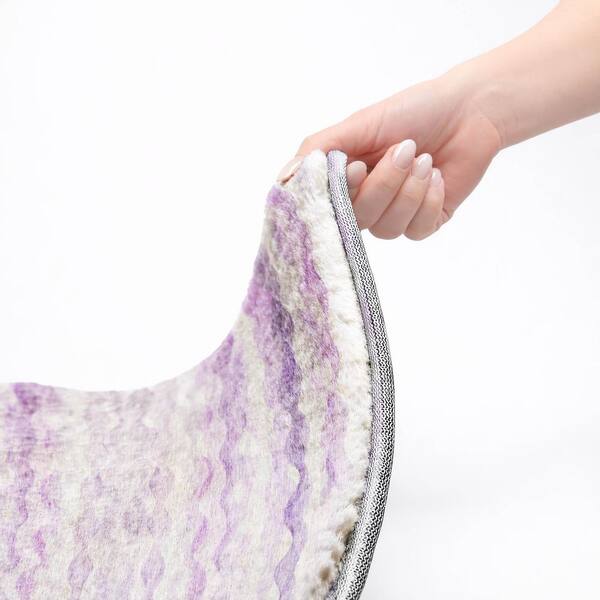 Dream Shag Premium Machine Washable Abstract ADS195 Purple 9 ft. x 12 ft. Area Rug