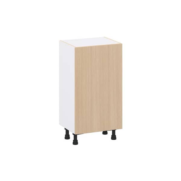 Timberline Mojavi Oak Slab Assembled Shallow Base Kitchen Cabinet with Drawer (18 in. W x 34.5 in. H x 14 in. D)
