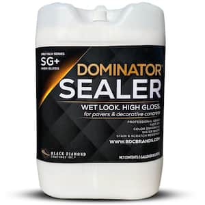 5 gal. Clear Acrylic Sealer Wet Look High Gloss Professional Grade Fast Dry Water Based Decorative Concrete/Paver Sealer