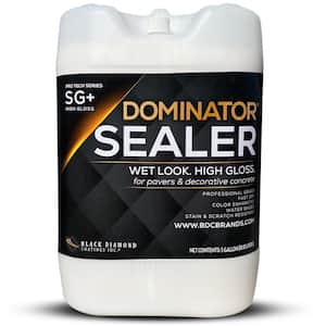 5 Gal. Wet Look High Gloss Interior/Exterior Concrete and Paver Sealer - Clear, Water-Based