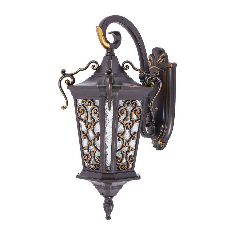 16.53 in. Dark Coffee Modern Outdoor Waterproof Hardwired Wall Lantern Sconce with No Bulbs Included price history on PriceWatchPro