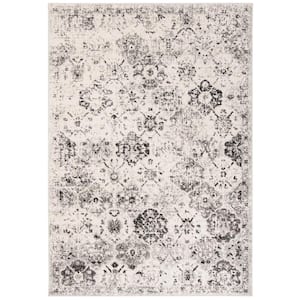Madison Silver/Gray 5 ft. x 8 ft. Border Area Rug