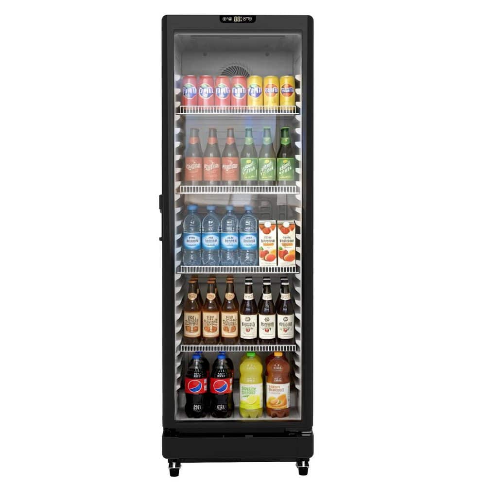 10 cu. ft. Commercial Beverage Refrigerator Upright Beverage Display Cooler in Black with Glass Door price history on PriceWatchPro