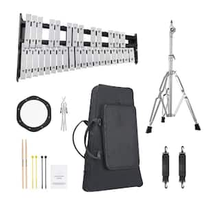 Professional 32 Note Glockenspiel Xylophone Kit with Stand and Bag