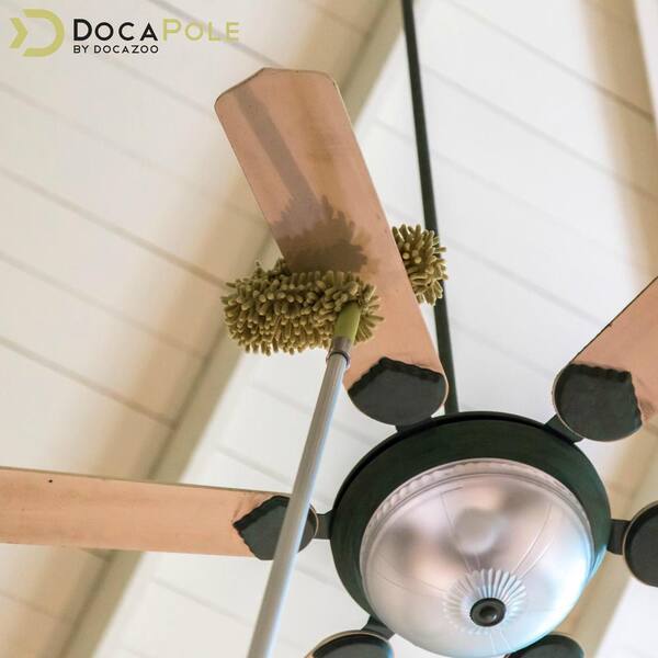 Docapole 7 Ft To 30 Extension Pole Microfiber Ceiling Fan Duster High Telescopic Dusting Kit Dp30fanduster01 The Home Depot Microfiber Ceiling Fan Duster High, High Ceiling Fan Cleaner