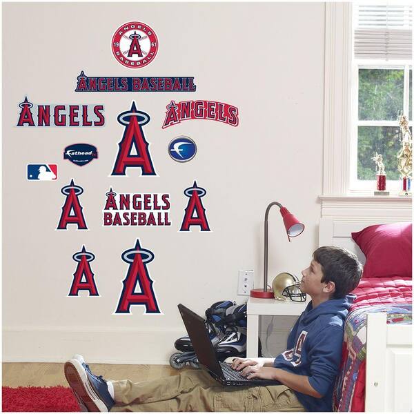 Fathead 40 in. x 27 in. Los Angeles Angels Team Logo Assortment Wall Decal