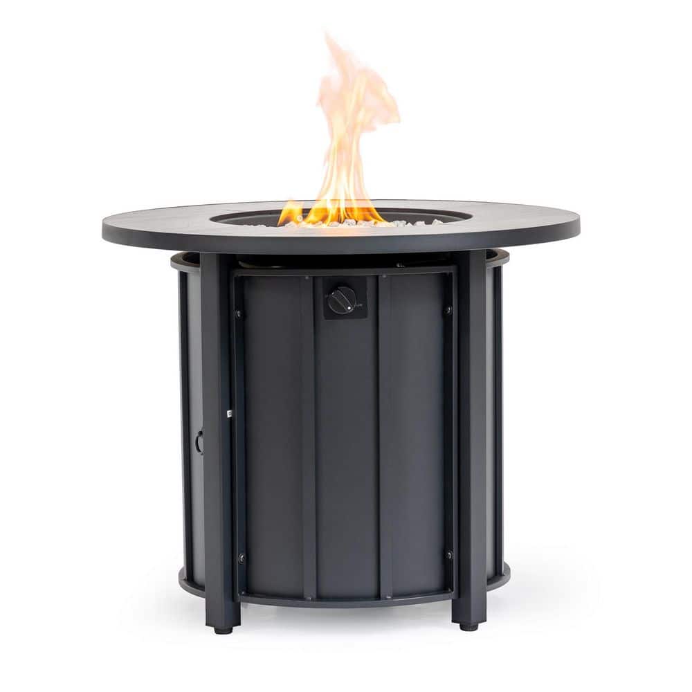 30 in. 50000 BTU Black Brown Steel Outdoor Propane Fire Pit Table price history on PriceWatchPro