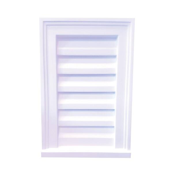 Focal Point 12 in. x 18 in. x 2-1/2 in. Polyurethane Decorative Rectangle Decorative Louver Vent in White