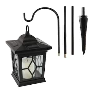 Solar Lantern and Shepherds Hook Black (Set of 1)