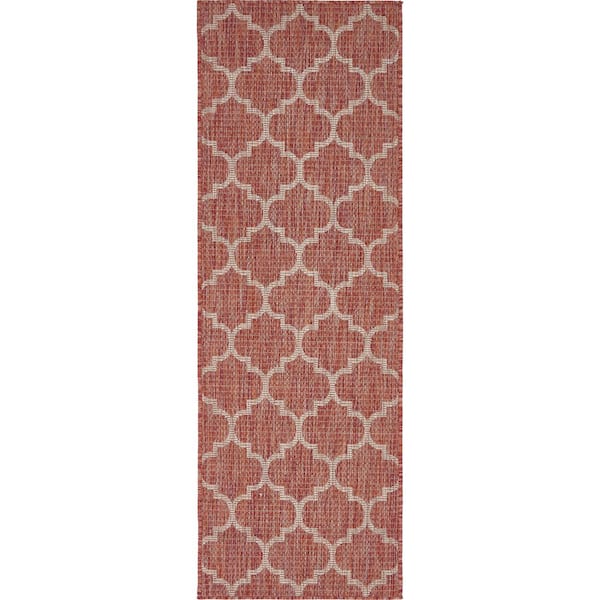 Outdoor Trellis Rust Red 2' 0 x 6' 0 Runner Rug