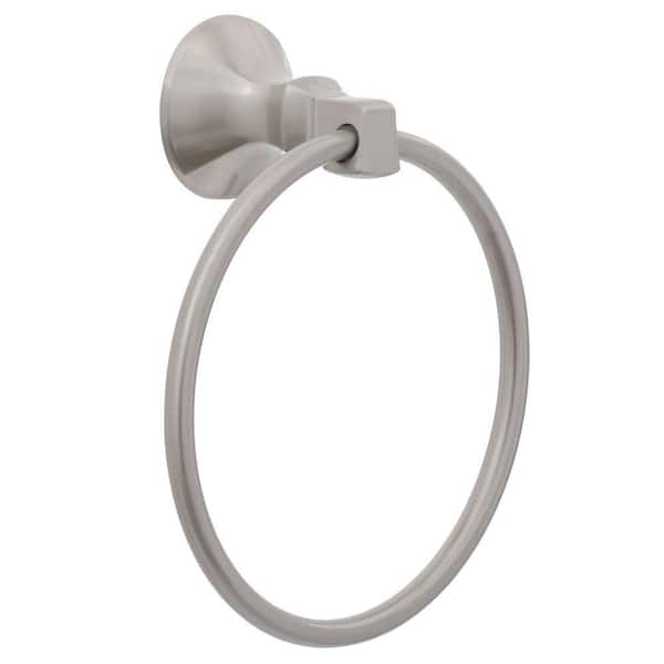 Delta Mandara Wall Mount Round Closed Towel Ring Bath Hardware Accessory in Brushed Nickel