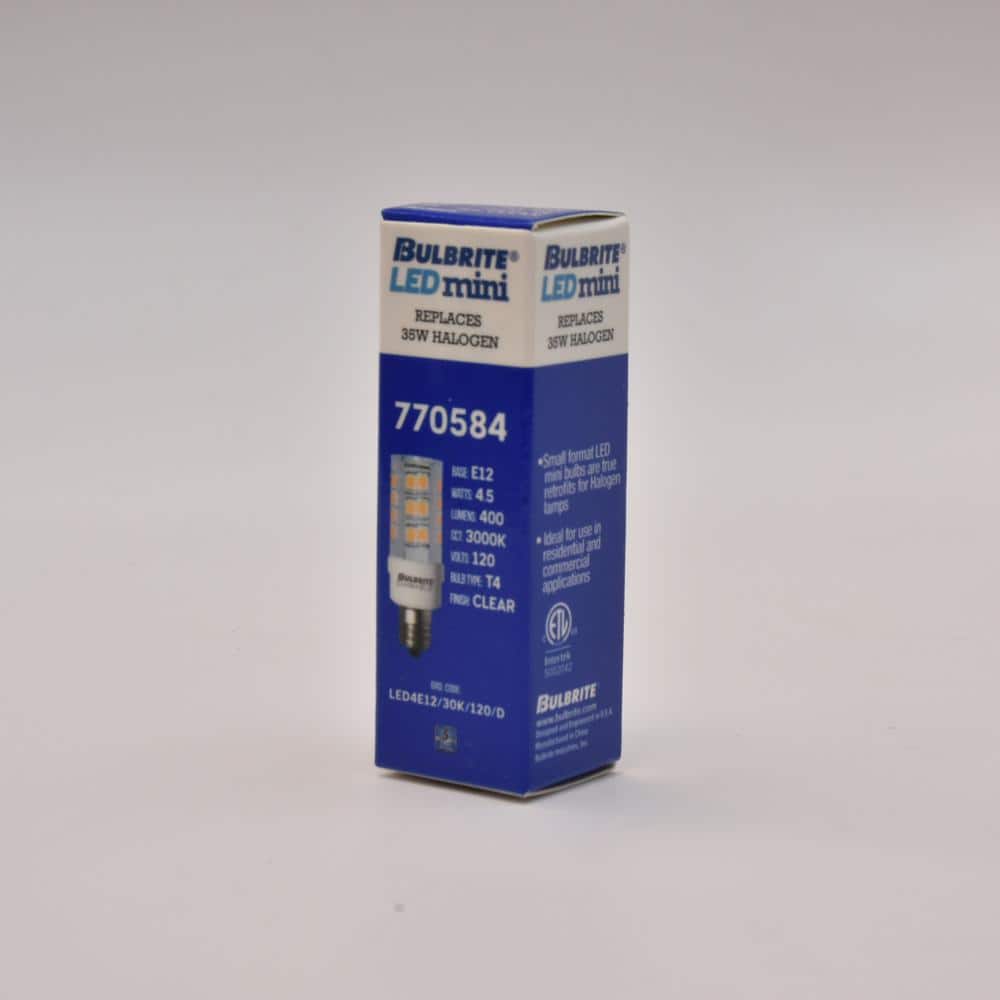 Clear Dimmable LED Candelabra Bulb 3000K 2-Pack