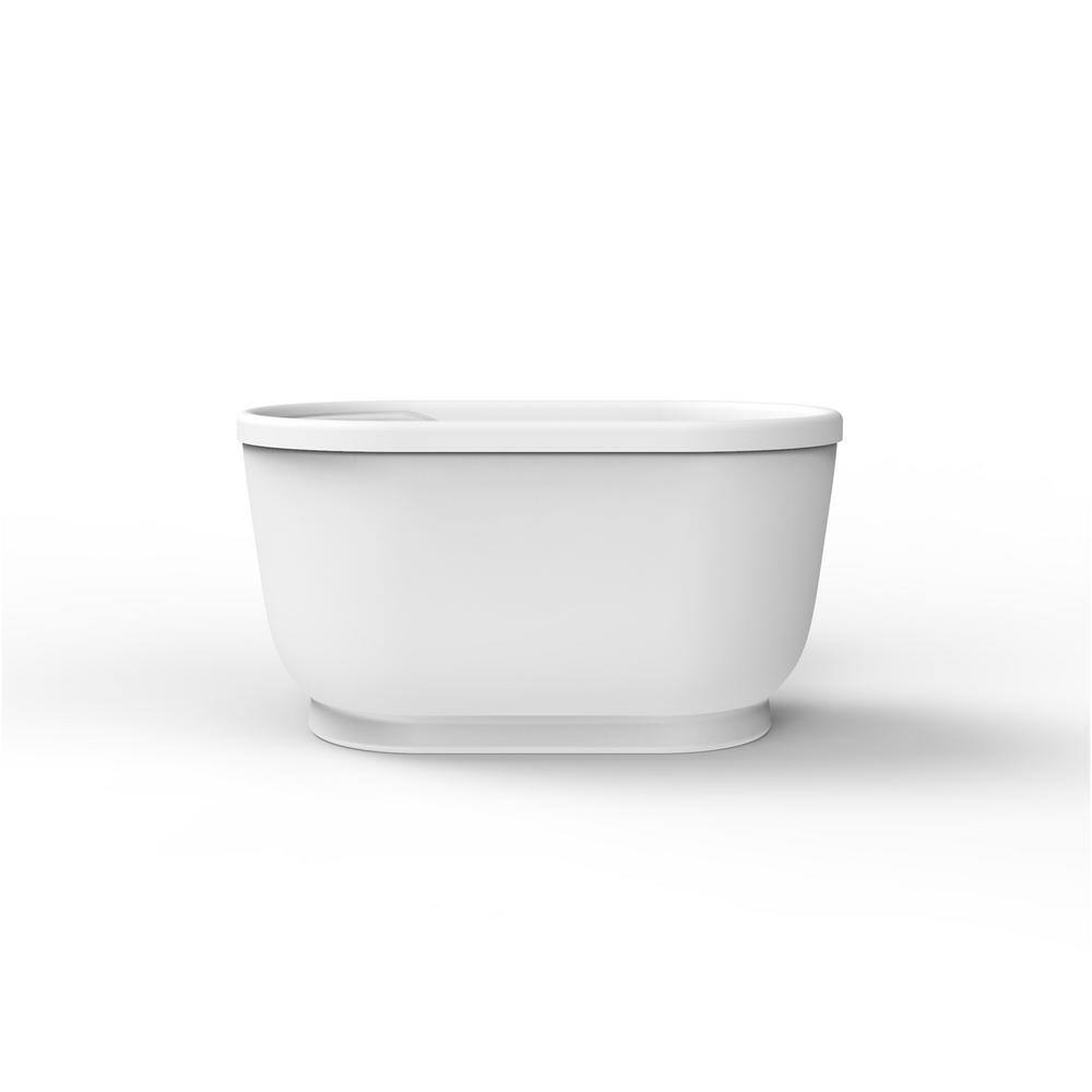 47'' White Acrylic Freestanding Soaking Bathtub