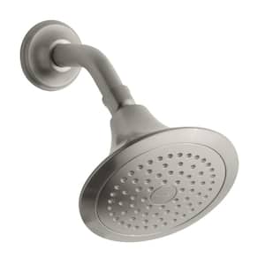 Forte 1-Spray 5.5 in. Single Wall Mount Fixed Rain Shower Head in Vibrant Brushed Nickel