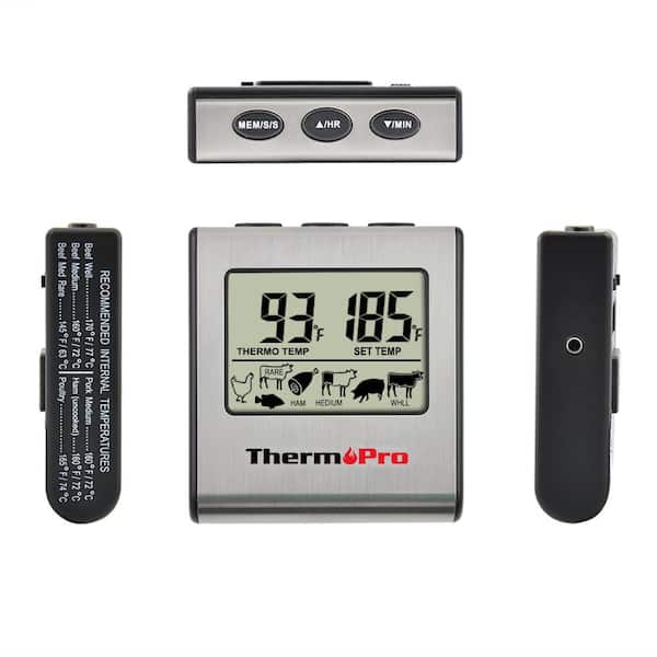 ThermoPro TP-16 Large LCD Digital Cooking Food Meat Thermometer for Smoker Ov... 