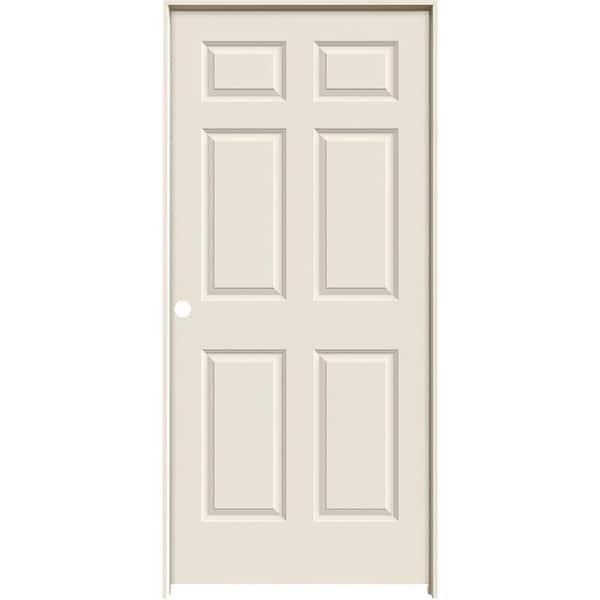 JELD-WEN 36 in. x 80 in. Colonist Primed Left-Hand Textured Molded Composite Single Prehung Interior Door