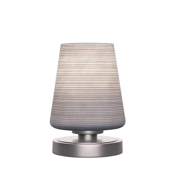 Unbranded Quincy 8.5 in. Graphite Accent Lamp with Glass Shade