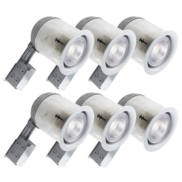 BAZZ 600 Series 7 in. White Incandescent Recessed Baffle Light Fixture Kit