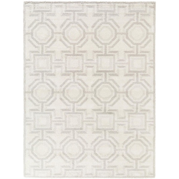 Eos Grey/Cream 5 ft. x 7 ft. Area Rug