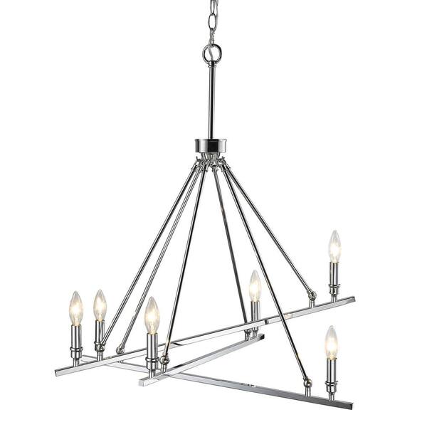 Golden Lighting Garvin 6-Light Rubbed Bronze Modern/Contemporary Chandelier