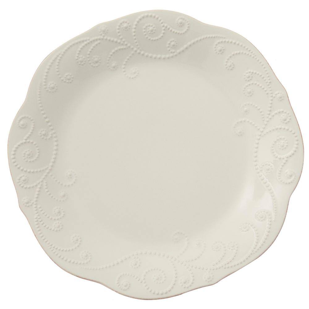 French Perle White Ceramic 12-Piece Dinnerware Set