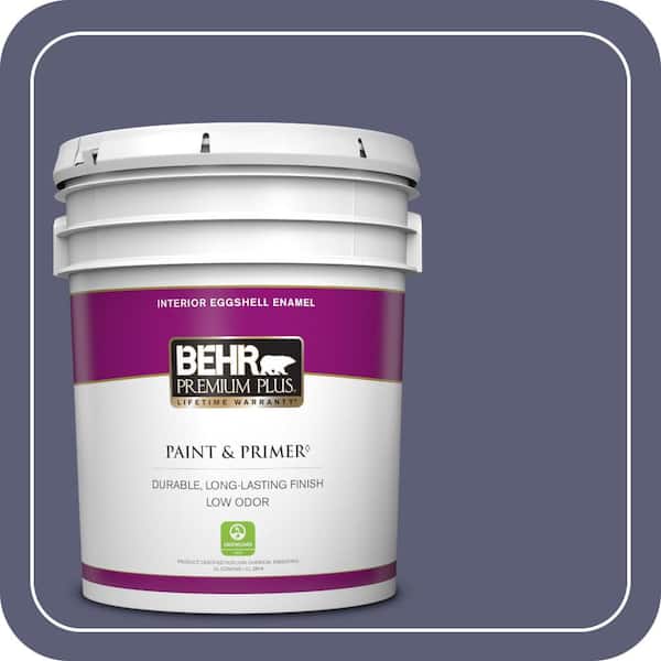 BEHR PREMIUM PLUS 5 gal. #S560-6 Blue Blood Eggshell Enamel Low Odor Interior Paint & Primer