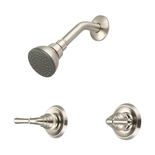 Olympia Faucets Elite 2-Handle 1-Spray Shower Faucet in Brushed Nickel (Valve Included)