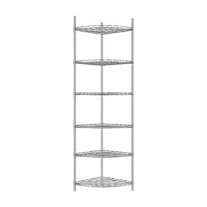 Chrome 6-Tier Bath Storage Shelving Unit