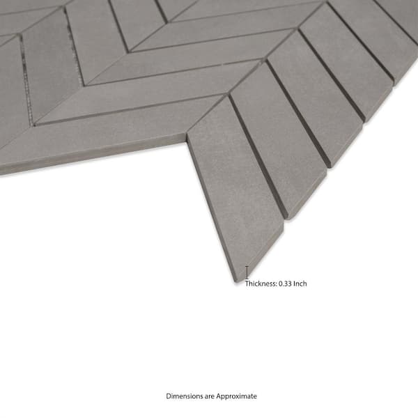 MSI Cementino 12 in. x 15 in. Matte Porcelain Mesh-Mounted Mosaic