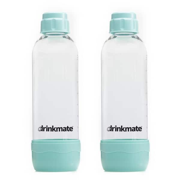DrinkMate 1 L Artic Blue Carbonating Water Machine Bottles (2-Pack)