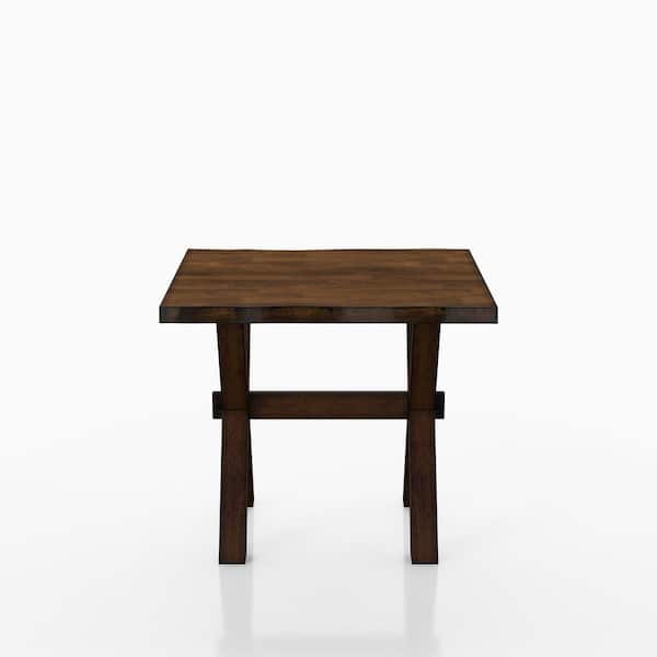 Furniture of America Coupla 20.63 in. H Walnut End Table