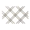 American Pro Decor 48 in. x 18 in. Kent Design 114F Round Flat Crimp Decorative Antique Brass Woven Wire Grille Panel Insert 5APD11844