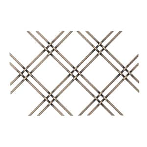 48 in. x 18 in. Kent Design 114F Round Flat Crimp Decorative Antique Brass Woven Wire Grille Panel Insert